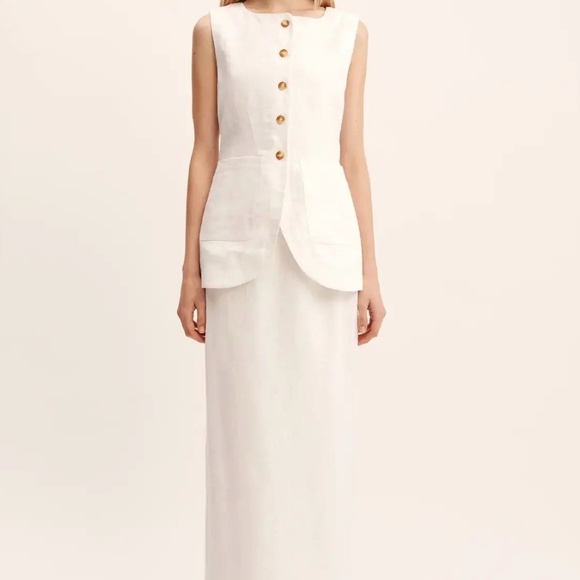 POSSE | EMMA GILET VEST IN WHITE - Picture 3 of 5